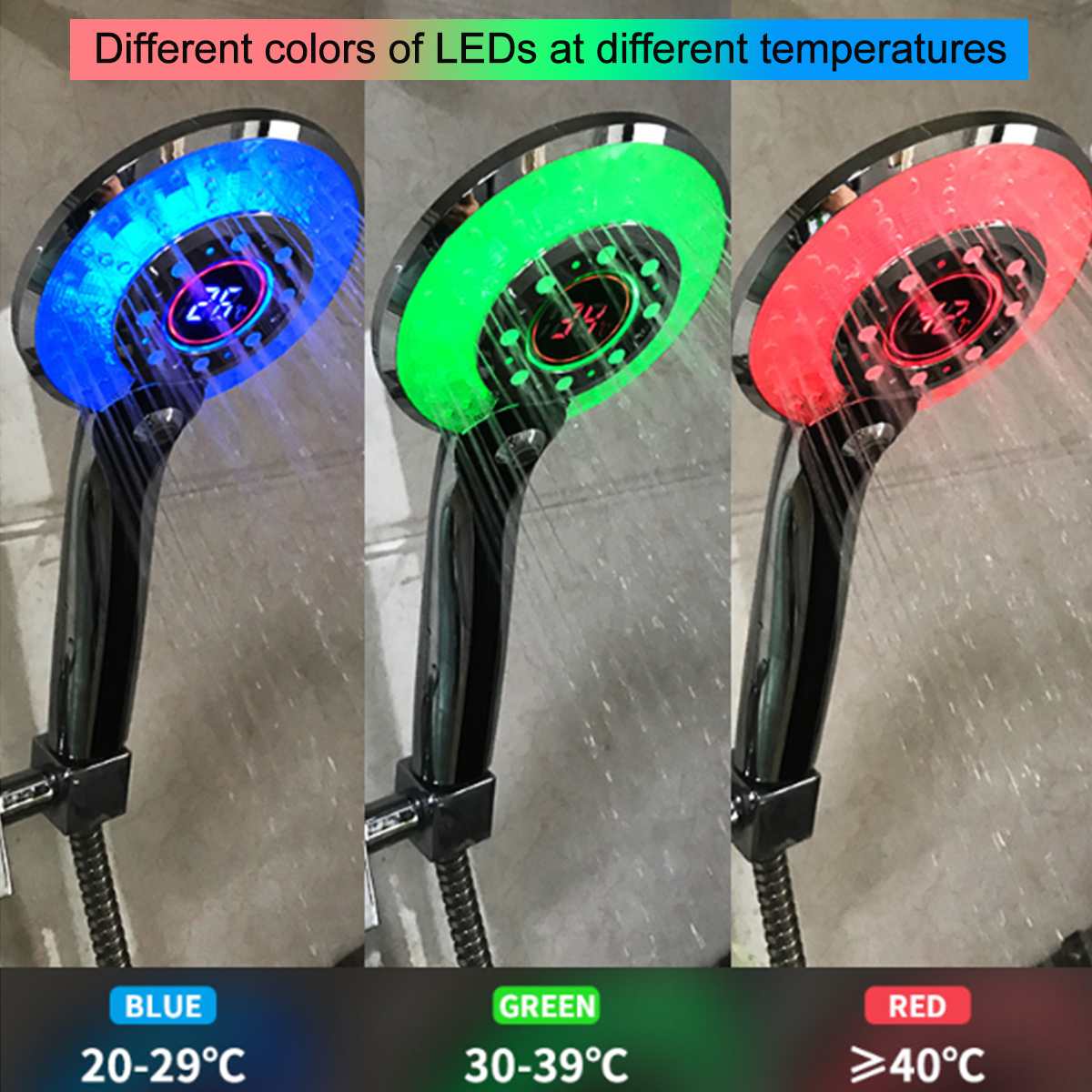 3 Color LED Shower Head - Sdoutfit